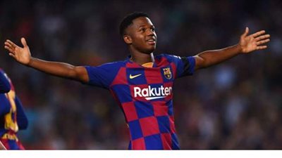 إصابة نجم برشلونة فاتي في التدريبات