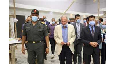 وزير الرياضة ورئيس الدولي لليد يتفقدان مستجدات الأعمال الإنشائية بصالة استاد القاهرة