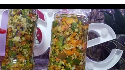 طريقة عمل مخلل الجزر والفاصوليا بعين الجمل