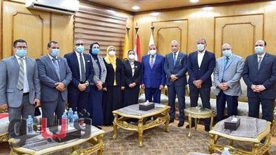رئيس جامعة بنى سويف يستقبل رئيس الهيئة القومية لضمان جودة التعليم