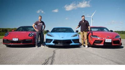 كورفيت C8 وبورشه 911 كاريرا S وتويوتا سوبرا 2021 في سباق تسارع| فيديو