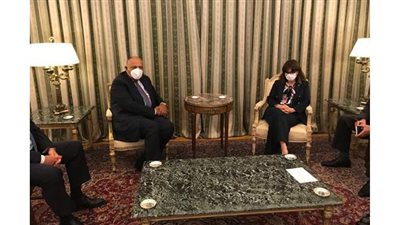 رئيسة جمهورية اليونان تستقبل وزير الخارجية خلال زيارته لأثينا