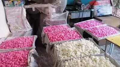 غلق مصنع حلوى بالفيوم يعمل بدون ترخيص ويقلد علامات تجارية شهيرة | صور