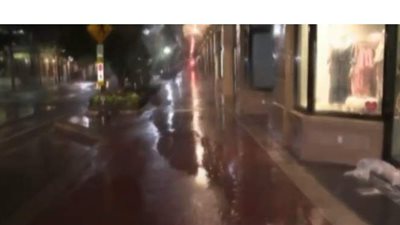 سرعته وصلت لـ 155 كم.. الإعصار سالي يقتلع الأشجار ويغرق الشوارع بأمريكا | فيديو