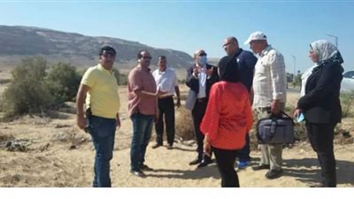 وفد وزارة البيئة يعاين موقع المحطة الوسيطة بالزرابي في أسيوط | صور