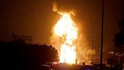 حريق بمحطة كهرباء شركة أنابيب الغاز في طنطا