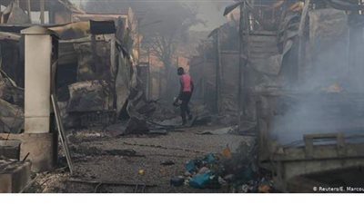 اندلاع حريق جديد في مخيم موريا اليوناني للاجئين