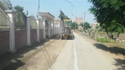 مدينة كفر شكر تدشن حملة لتمهيد  الطرق بالقرى