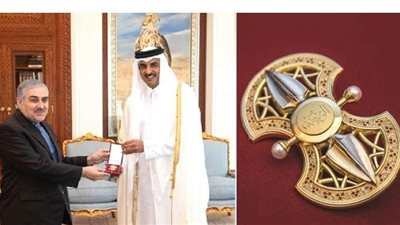 أمير قطر يهدي 184 حجر ماس وياقوت لسفير إيران بالدوحة