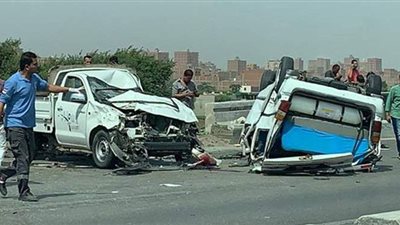 إصابة 6 أشخاص في حادث تصادم بالمنيا