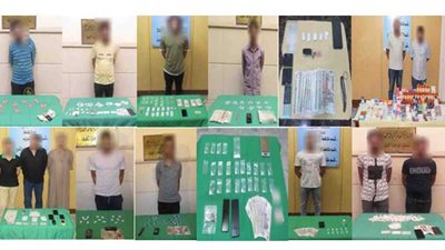 ضبط 19 عنصرا إجراميا  بحوزتهم 15 ألف قرص وكيلو مخدرات بالقاهرة والجيزة