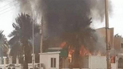 اندلاع حريق هائل في مقر السفارة السعودية بالسودان | فيديو