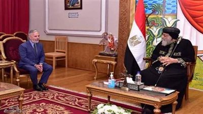 البابا تواضروس يستقبل السفير البرازيلي بالقاهرة