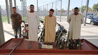 القبض على 4 أشخاص بحوزتهم زجاجات مولوتوف  لإثارة الشغب بالأقصر