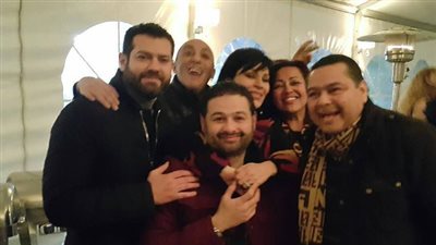 بالصور.. عمرو يوسف وكندة علوش في عيد ميلاد فاروق الفيشاوي