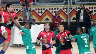 منتخب اليد يفوز على نيجيريا في البطولة الأفريقية بالجابون