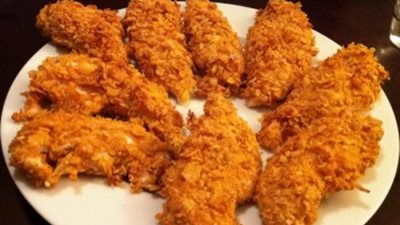 طريقة عمل كرسبي الدجاج بالحمص