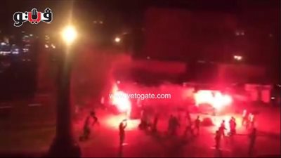 بالفيديو.. لحظة تعطيل «الإرهابية» لحركة المرور في عبد المنعم رياض