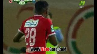 أجايي يتقدم بالهدف الأول للأهلي في مرمى مصر المقاصة