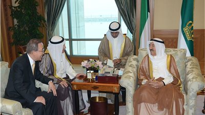 بان كي مون: أمير الكويت «بطل الإنسانية» الحقيقي