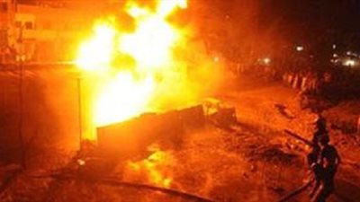 إصابة شخصين فى انفجار بـ