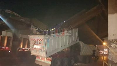 بالصور.. انهيار كوبري بقليوب وشلل مروري بطريق القاهرة الإسكندرية