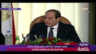 السيسي: لا مساس بحصة مصر من مياه النيل