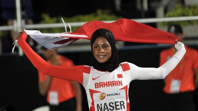 البحرينية سلوى ناصر تفوز بميدالية فضية في ألعاب القوى