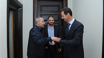 بالصور.. «جورج وسوف» يهنئ «الأسد» بفوزه في الانتخابات الرئاسية