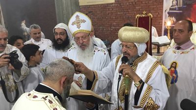 الأنبا مرقس يدشن كنيسة ويرسم قمص ببهتيم
