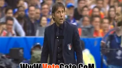 بالفيديو.. مدرب إيطاليا ينفعل في لقاء إسبانيا بسبب الحكم