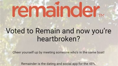 «ريماندر» تطبيق هاتف للتخفيف عن فريق بقاء بريطانيا في الاتحاد