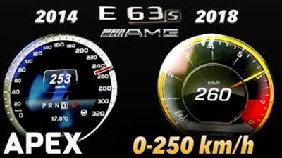 مرسيدس تختبر تسارع سيارة E63 S AMG (فيديو)