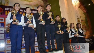 بالصور.. توزيع كئوس بطولة العالم للبلياردو في الغردقة