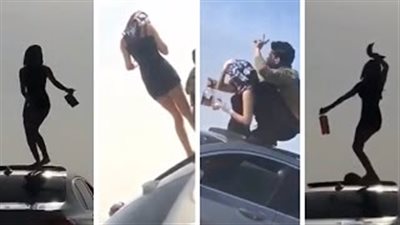 بالفيديو.. غضب سعودي من فتاة ترقص بالخمور وسط طريق بالرياض