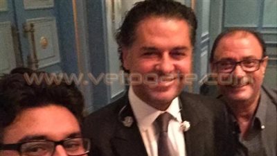 راغب علامة ونيكول سابا وأحمد جمال في حفل زفاف بالإسكندرية