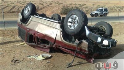 إصابة 6 أشخاص في انقلاب سيارة ملاكي بالبحر الأحمر