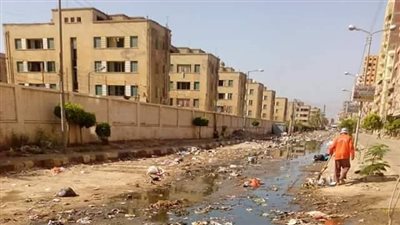 بالصور.. استياء أهالي غزل المحلة من انتشار مياه الصرف الصحي