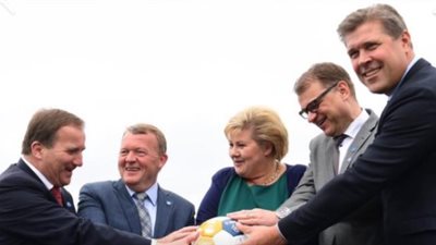 قادة شمال أوروبا يقلدون صورة «السيسي وترامب والملك سلمان»