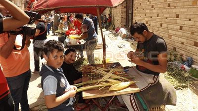 بالصور.. احتفالات «أحد الشعانين» بكنيسة مارجرجس