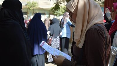 بعد «العربي».. تفاؤل الطلاب قبل «الاقتصاد والإحصاء» (صور)