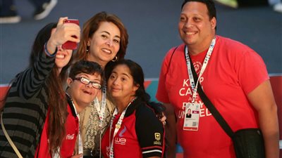 غادة والي تهنئ المشاركين في الأولمبياد الخاص عقب فوزهم بـ96 ميدالية