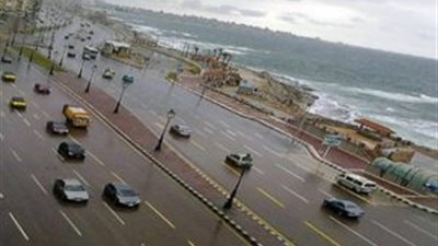 أمطار خفيفة على الإسكندرية وانتظام حركة الملاحة