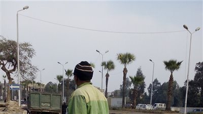 تجميل مدخل منطقة الأهرامات استعدادا لزيارة ميسى