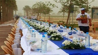 «رفح» تنظم أكبر مائدة إفطار بمناسبة الذكرى الثالثة لثورة 30 يونيو