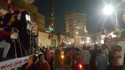 أهالي كفر شكر ينظمون مسيرة حاشدة لدعم مكافحة الإرهاب (صور)