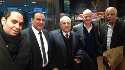 أبوريدة يستقبل رئيس «فيفا» بمقر إقامة المنتخب الوطني (صور)