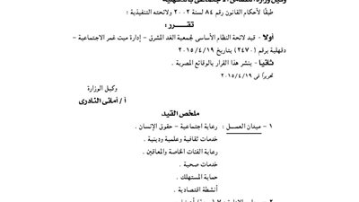 قيد لائحة جمعية الغد المشرق بالدقهلية