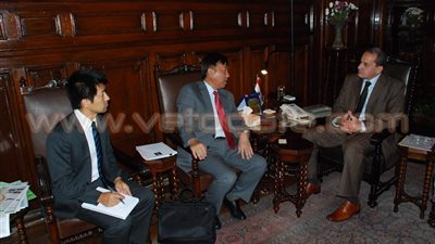 بالصور.. وزير الزراعة يبحث سبل التعاون مع سفير اليابان