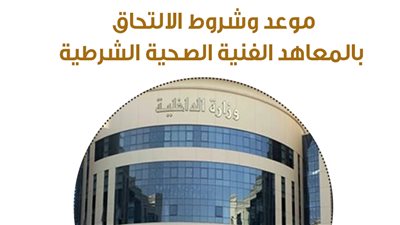 موعد وشروط الالتحاق بالمعاهد الفنية الصحية الشرطية| إنفوجراف